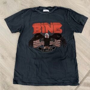 Anine Bing Black Graphic oversized tee tshirt XS